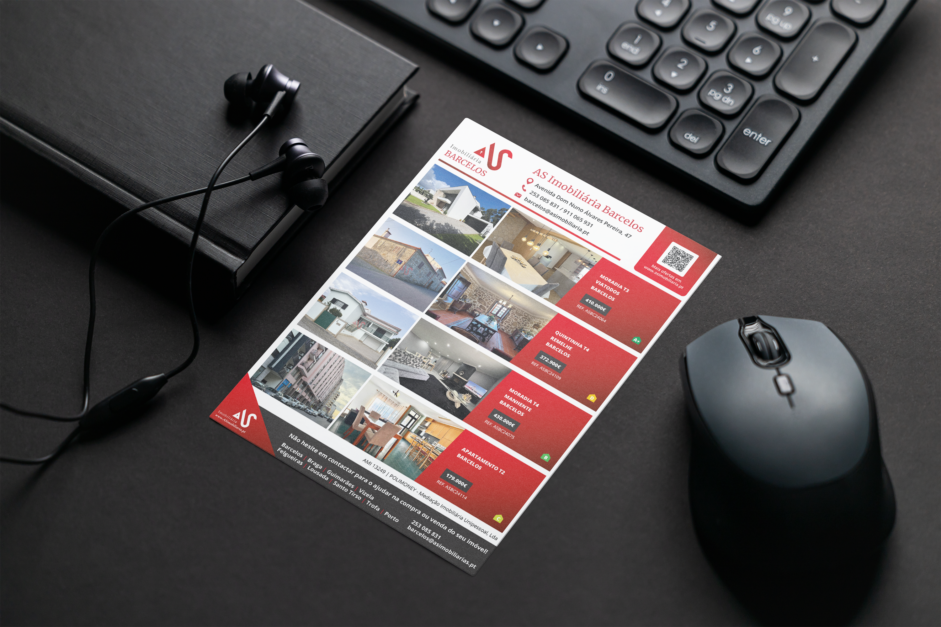 AS Imobiliária - Layout Frente e Verso do Flyer